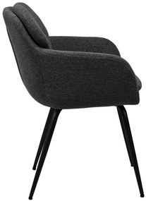 Georgia antracit (látka Monza 130) - MODERNÁ ČALÚNENÁ STOLIČKA DO OBÝVAČKY/ JEDÁLNE/ KANCELÁRIE LOFT