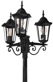 Záhradná lampa LIGURIA GOLDLUX (Polux) 3X E27 čierna 2,5 m