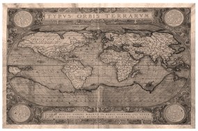 Obraz na plátne - Starožitná mapa sveta 1102FA (100x70 cm)