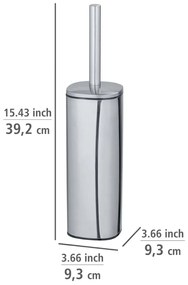 Toaletná kefa v striebornej farbe Wenko Alassio