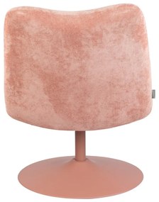 Ružové zamatové kreslo Bubba – Zuiver