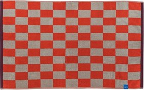 Oranžová/béžová kúpeľňová predložka do sprchy z bio bavlny 50x80 cm Retro – Mette Ditmer Denmark