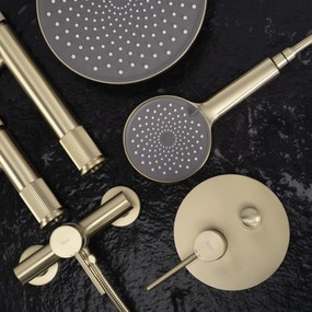 Rea Lungo Stripe, podomietková sprchová súprava + BOX, zlatá matná, REA-P9492