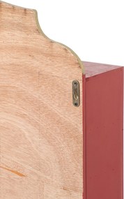 Červený drevený adventný kalendár J-line – 80*12*40 cm