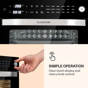 Klarstein Vigor Air, teplovzdušná fritéza, 1800 W, 30 l, 18 programov, horný a dolný ohrev