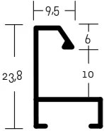 Toptabule.sk 023C Biela tabuľa na magnetky PREMIUM v hliníkovom čiernom ráme 60x40cm