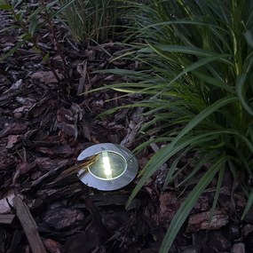 Bluegarden Toolight, LED solárna lampa 4,5cm 1ks P60049, strieborná, OGR-05684