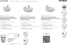 Cersanit Tirso, doska na kúpeľňovú skrinku 1000x450x18 mm, béžová matná, S1015-022