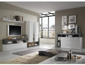 Komoda LENOR biela/antracit