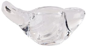 Transparentný sklenený svietnik na úzku sviečku v tvare páčka - 8*4*5 cm