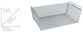 WENKO 53143100 - Strieborný košík 49x28 cm