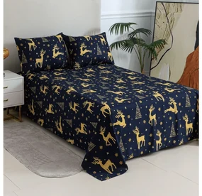 Plachta a obliečka na vankúš GOLDEN DEER Rozmer: 50 x 70 cm | 140 x 240 cm