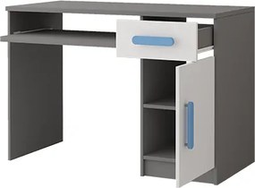 Písací stôl SCOUT - šedý/biely (viac variant)