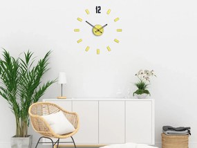 Nástenné samolepiace hodiny Point 50 cm žlté