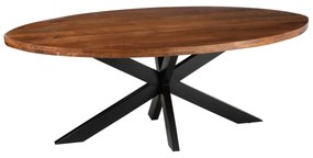 Oválny jedálenský stôl s doskou z akáciového dreva Gerard Acacia - 210*110*76 cm