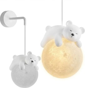 Toolight Toolight, NÁSTENNÁ LAMPA NÁSTENNÉ SVIETIDLO WHITE BEAR G161-1W, OSW-07800