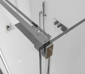 Cerano Lantono, sprchovací kút s posuvnými dverami 150(dvere) x 70(stena) x 195 cm, 8mm číre sklo, chrómový profil, CER-CER-432208