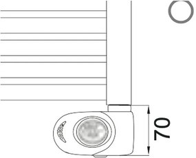 Kúpeľňový radiátor Cordivari Vima 123,8x50 cm chróm elektrický