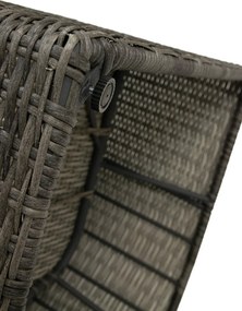 DEOKORK Ratanová lavica pre 3 osoby BORNEO LUXURY (sivá)