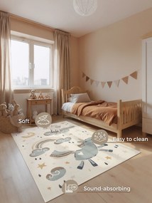Hanse Home, Detský koberec Adventures 106413 Cream Multicolor, 120x170, viacfarebná, detská izba