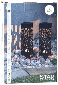 Súprava 2 vonkajších solárnych LED svietidiel Star Trading Izola, výška 18 cm