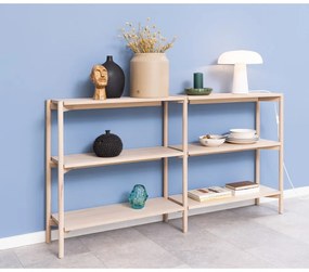 Knižnica v dekore duba v prírodnej farbe 169x88x30 cm Braidwood – Actona