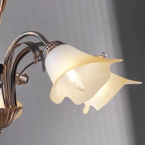 ONLI - Luster na reťazi LUCREZIA 5xE14/6W/230V bronzová