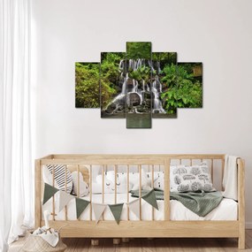Obraz vodopádov v tropickom lese (150x105 cm)