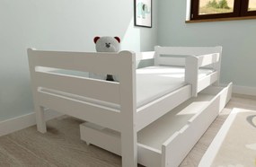 Detská posteľ z masívu borovice EDITA - 200x90 cm - biela