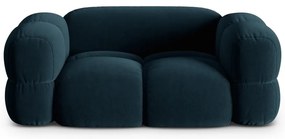 Tmavomodrá zamatová pohovka 180 cm Loretto – Cosmopolitan Design