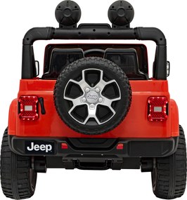 Ramiz Jeep Wrangler Rubicon batéria pre deti Oranžová + diaľkové ovládanie + MP3 LED rádio + EVA kolesá