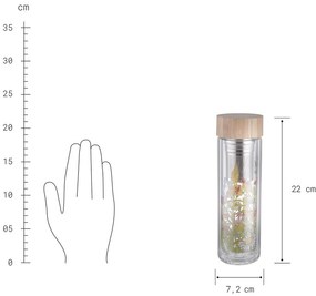 TEA TENDER Fľaša na čaj s kvetinovou potlačou 450 ml