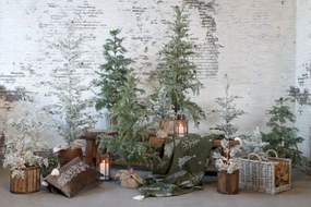Srienistý vianočný borovicový stromček v jute a so šiškami Pine Tree - 70*150 cm