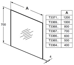 Ideal Standard Mirror & Light - Zrkadlo 500 mm, T3365BH