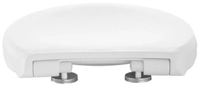 Erga Creta D2, toaletné WC sedátko 435x370mm z polypropylénu s pomalým zatváraním, biela, ERG-GAM-D2