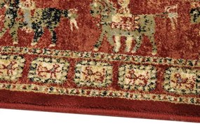 Koberce Breno Kusový koberec JENEEN 1527/C78R - PAZYRYK, červená, viacfarebná,200 x 285 cm