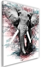 Obraz na plátně Slon Abstrakt Afrika - 40x60 cm