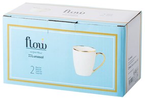 Hrnček so zlatým lemom 360 ml set 2 ks – Flow - 492545