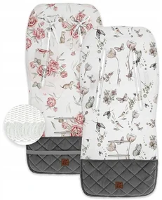 Dizajnová priedušná podložka do kočíka Babysteps Floral Duo