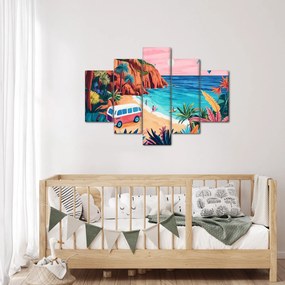 Obraz - Karavan pri oceáne (150x105 cm)