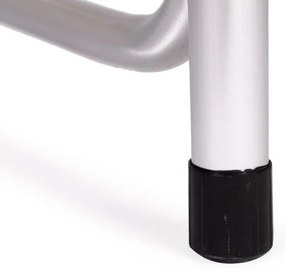 Skladací cateringový stôl 119,5x60 cm biely so 4 stoličkami