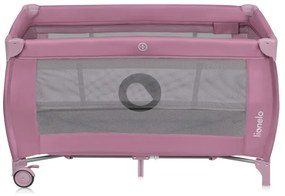 Lionelo - Cestovná postieľka STEFI PLUS Ružová magnólia