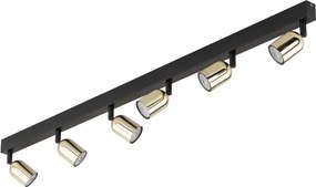LED Bodové svietidlo TOP 6xGU10/10W/230V čierna/zlatá