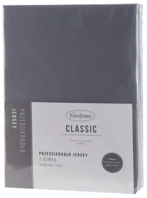 JERSEY PRESTIERADLO 160X200 CM, VÝŠKA 30 CM TMAVOSIVÉ