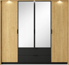 Veľká skriňa do spálne Baltic 220 cm, dub baltic