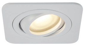 Sada 6 zaoblených zapustených bodových svetiel biela GU10 50 mm otočné a naklápacie IP44 - Alberto