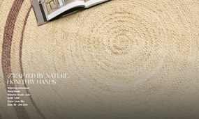 Diamond Carpets India, Ručne viazaný kusový koberec Nora J 30 Natural kruh, 140x140 (priemer) kruh, béžová, chodba / predsieň