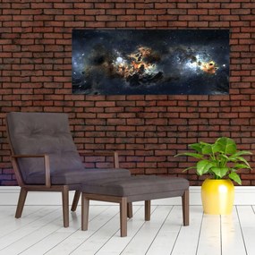 Obraz - Vesmír s hmlovinou (120x50 cm)