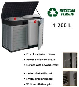 ARTPLAST Plastová skriňa Garden Shed nízka 1460x870x1190 mm