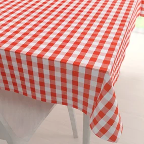 Biante Teflónový obdĺžnikový obrus TF-071 Červeno-biela kocka 140x160 cm